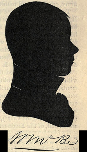 The silhouette and signature of William McRee. Image from Archive.org.