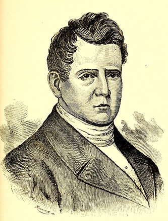 An engraving of Thomas Meredith published in 1912. Image from the Internet Archive.