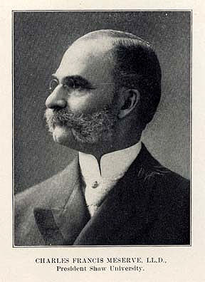 Photograph of Charles Francis Meserve, L.L.D. From J.A. Whitted's <i>A History of the Negro Baptists of North Carolina</i>, published 1908, Edwards & Broughton Printing Co., Raleigh, N.C. Presented by Documenting the American South, the University Library, University of North Carolina at Chapel Hill. 