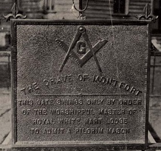 Bronze tablet marking the grave of Joseph Montfort. Image from the North Carolna Museum of History.