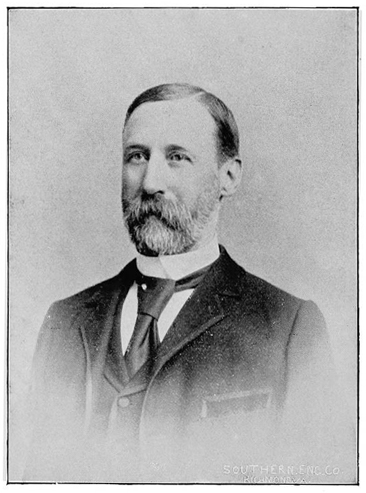 Portrait of the Hon. James M. Mullen, from George S. Bernard's <i>War Talks of Confederate Veterans,</i> published 1892 by Fenn & Owen, Publishers, Petersburg, Virginia.  Presented on Archive.org. 
