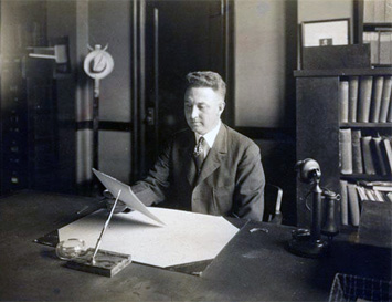Photograph of A. R. Newsome, Secretary of the N.C. Historical Commission.  Image courtesy of the N.C. Museum of History.