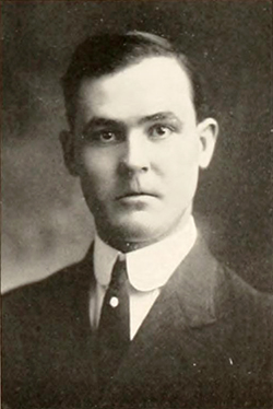 A photograph of Herbert Dale Pegg from the 1915 Wake Forest College yearbook. Image from DigitalNC, University of North Carolina at Chapel Hill.