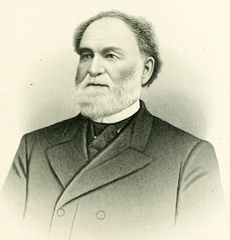 An engraving of Newsom Jones Pittman published in 1892. Image from the Internet Archive.