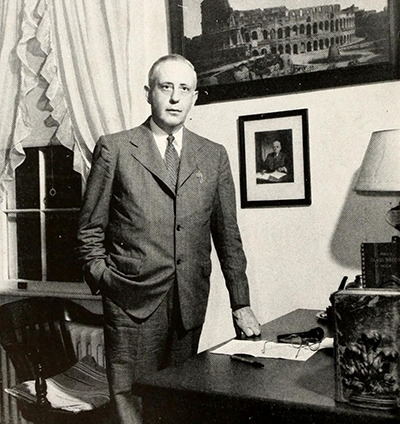 A photograph of professor Hubert McNeill Poteat from the 1948 Wake Forest College yearbook. Image from 