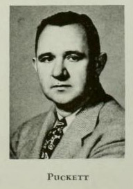 Image of William Olin Puckett, from Quips and Cranks 1947, [p.20], published 1947 by Davidson College. Presented on Digital NC.