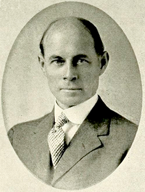 A photograph of Dean Charles Lee Raper from the 1918 University of North Carolina yearbook. Image from the Internet Archive.