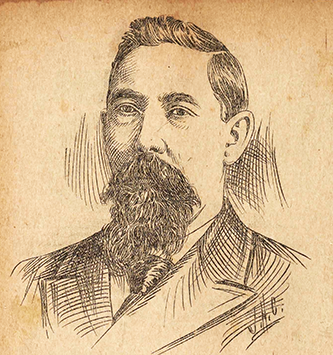 An newspaper engraving of Charles Albert Reynolds published in 1897. Image from the Braswell Memorial Library, Rocky Mount, N.C. 