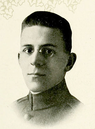 A photograph of Theodore Edward Rondthaler from the 1919 University of North Carolina yearbook. Image from the Internet Archive.