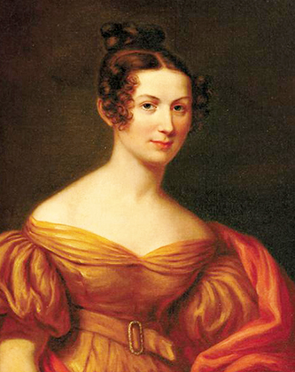 A portrait of Charlotte Buiste Cazenove (1812-1839), the first wife of William Biddle Shepard. Image courtesy of Charlton Hall Auctioneers, West Columbia, South Carolina.
