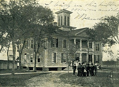 A 1908 postcard of the James Sprunt Institute, named after James Menzies Sprunt. The Institute was formerly known as the Grove Academy and renamed for Sprunt in1896. Image from the North Carolina Collection, University of North Carolina at Chapel Hill.
