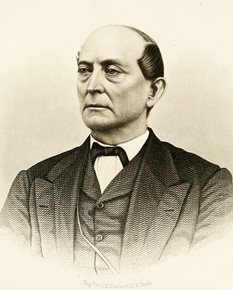 An engraving of William Brickley Stokes published in 1871. Image from the Internet Archive.