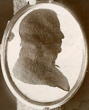 A silk silhouette of governor James Turner. Image from the North Carolina Museum of History.