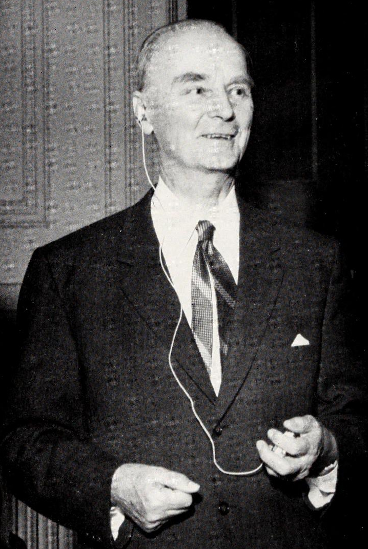 Photograph of William Reinhold Valentiner, first Director of the North Carolina Museum of Art, taken most likely during the 1950s. From <i>The North Carolina Museum of Art Bulletin</i>, Vol. III, 1959, p. 10. From the collections of the State Library of North Carolina, presented on Archive.org. 