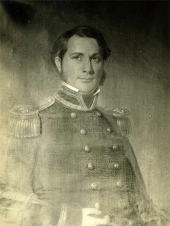 Photograph of an oil portrait of James Waddell.  From the collections of the North Carolina Museum of History.