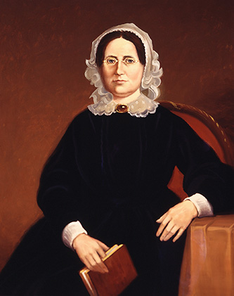A portrait of Samuel Wait's wife, Sarah "Sally" Merriam Wait, whom he married in 1818. Image from Wake Forest University.