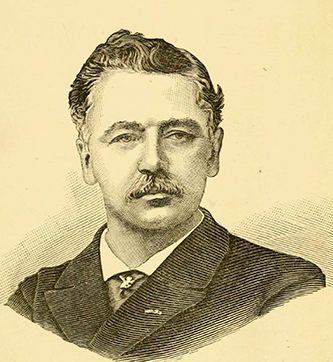 An engraving of Dr. Edward Warren published in 1885. Image from Archive.org.