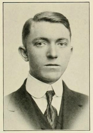 Senior portrait of James Vivian Whitfield, from the University of North Carolina yearbook <i>The Yackety Yack,</i> published 1915.  Presented on DigitalNC. 