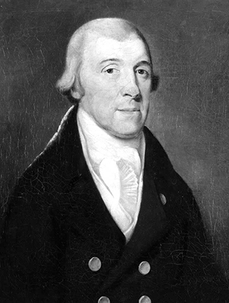 A black and white photograph of a portrait of John Willcox by an unknown artist. Image from the North Carolina Museum of History.