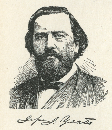 Engraving of Jesse Johnson Yeates, from <i>The National Cyclopaedia of America Biography</i>, Vol. 13, published 1906.  From the collections of the State Library of North Carolina. 