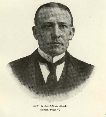William Allen Blair. Image courtesy of "Prominent people of North Carolina: brief biographies of leading people for ready reference purposes". 