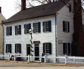 John Blum house and Salem's first printing press. Courtesy of Salem, Inc.