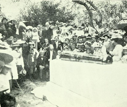 "Unveiling Ceremony at the Tomb of Captain Otway Burns." Image courtesy of "Captain Otway Burns. "