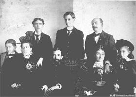 Ben Duke and family with Trinity faculty. Image courtesy of Duke University. 