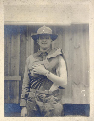 Louis Graves after receiving a vaccination on 18 May 1917 at Fort Oglethorpe.
