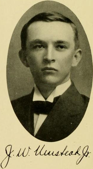 Image of John Wesley Umstead, Jr., from Yackety Yack Yearbook 1909, [p.63], published in 1909 by Chapel Hill, Publications Board of the University of North Carolina at Chapel Hill.