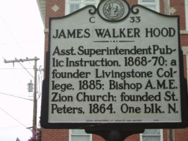 James Walker Hood, NC Historical Marker C-33. Image courtesy of the North Carolina Office of Archives & History. 