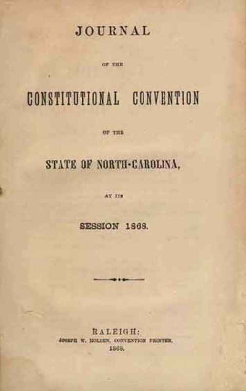 Article about the Black Caucus of the Constitutional Convention of 1868 from the Tar Heel Junior Historian