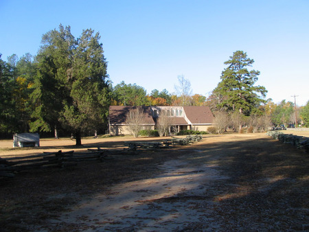 A view of the Hillsborough Road on the grounds of Bennett Place, the site of the largest troop surrender of the Civil War