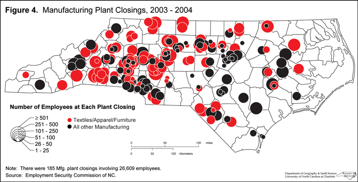 Figure 4: Manufacturing Plant Closings, 2003-2004