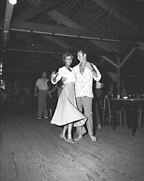 Couple dancing or shagging, Nags Head, NC, 1948. From Conservation and Development Department, Travel and Tourism Division Photo Files, North Carolina State Archives, call #:  ConDev7202B.   