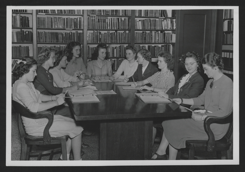 Photographs of people, executive council, and state officers. Future Homemakers of America collection, 1929-1984, includes correspondence, reports, news clippings, lists of officers, audits, programs, budgets, photographs, and other records on the history of Future Homemakers of America, New Homemakers of America, and Home Economics Related Occupations. New Homemakers of America, a club for African Americans, merged with Future Homemakers of America when school segregation ended.