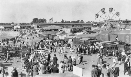 The State Fairgrounds, 1928. Photograph by Ben Dixon MacNeill. North Carolina Collection, University of North Carolina at Chapel Hill Library.