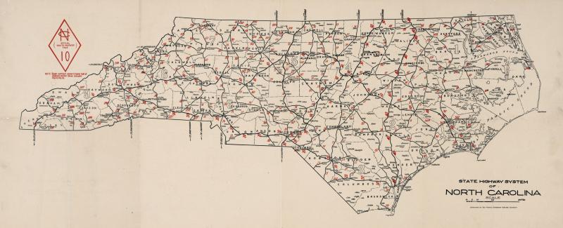 North Carolina state highway system, 1922 | NCpedia