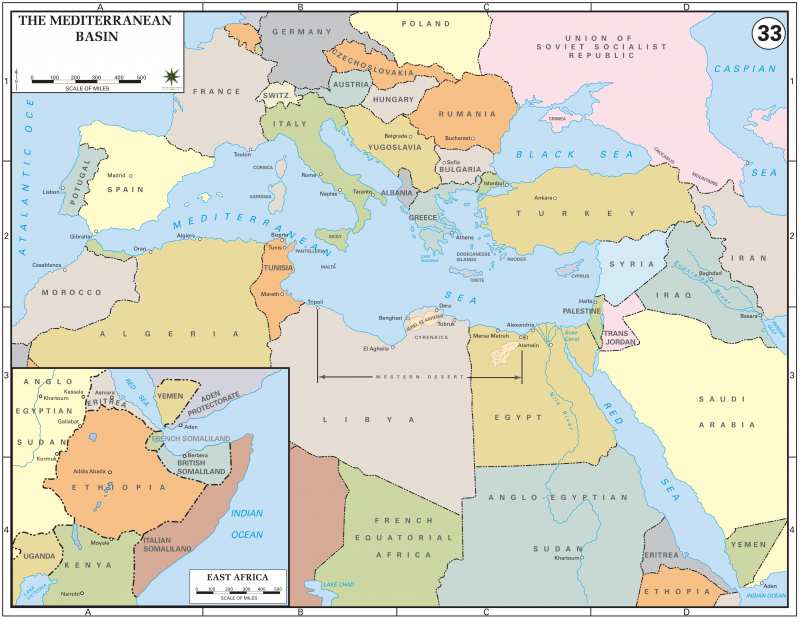 The Mediterranean Basin, 1939 | NCpedia