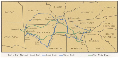 Route of the Trail of Tears