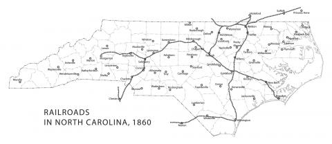 Railroads in North Carolina, 1860