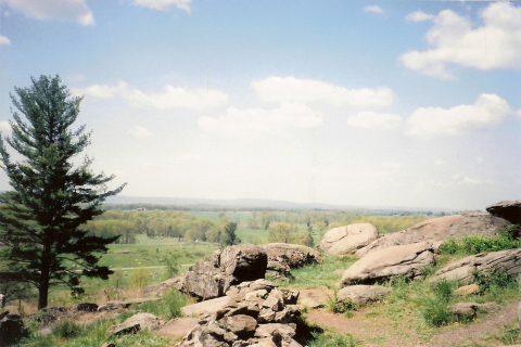 View from Little Round Top, Gettysburg Battlefield