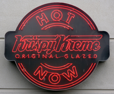 Neon Krispy Kreme sign