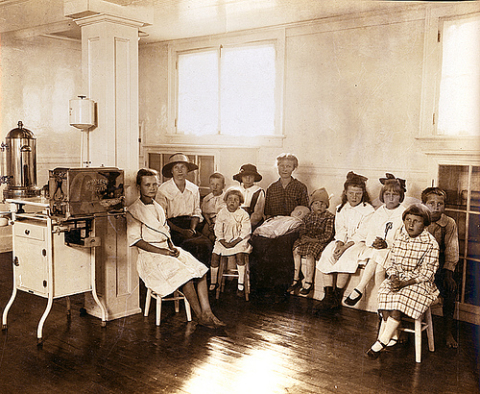 Children waiting for the dentist