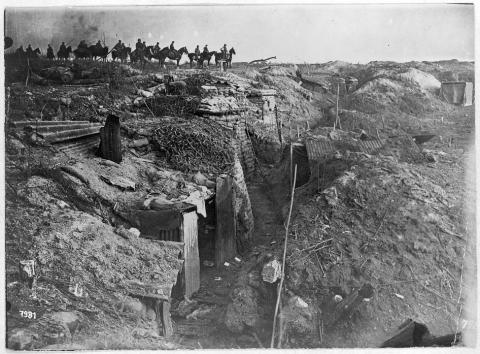 An abandoned British trench, World War I