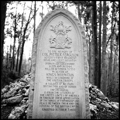 Patrick Ferguson monument at Kings Mountain