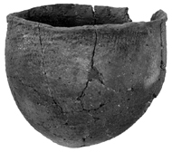 Pottery vessel from Carteret County, North Carolina, AD 800-1600