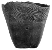 Pottery vessel from Haywood County, North Carolina, ca. AD 300.