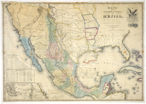 Map of the United States of Mexico (c. 1847)