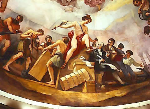 The Apotheosis of Washington Detail (Commerce)